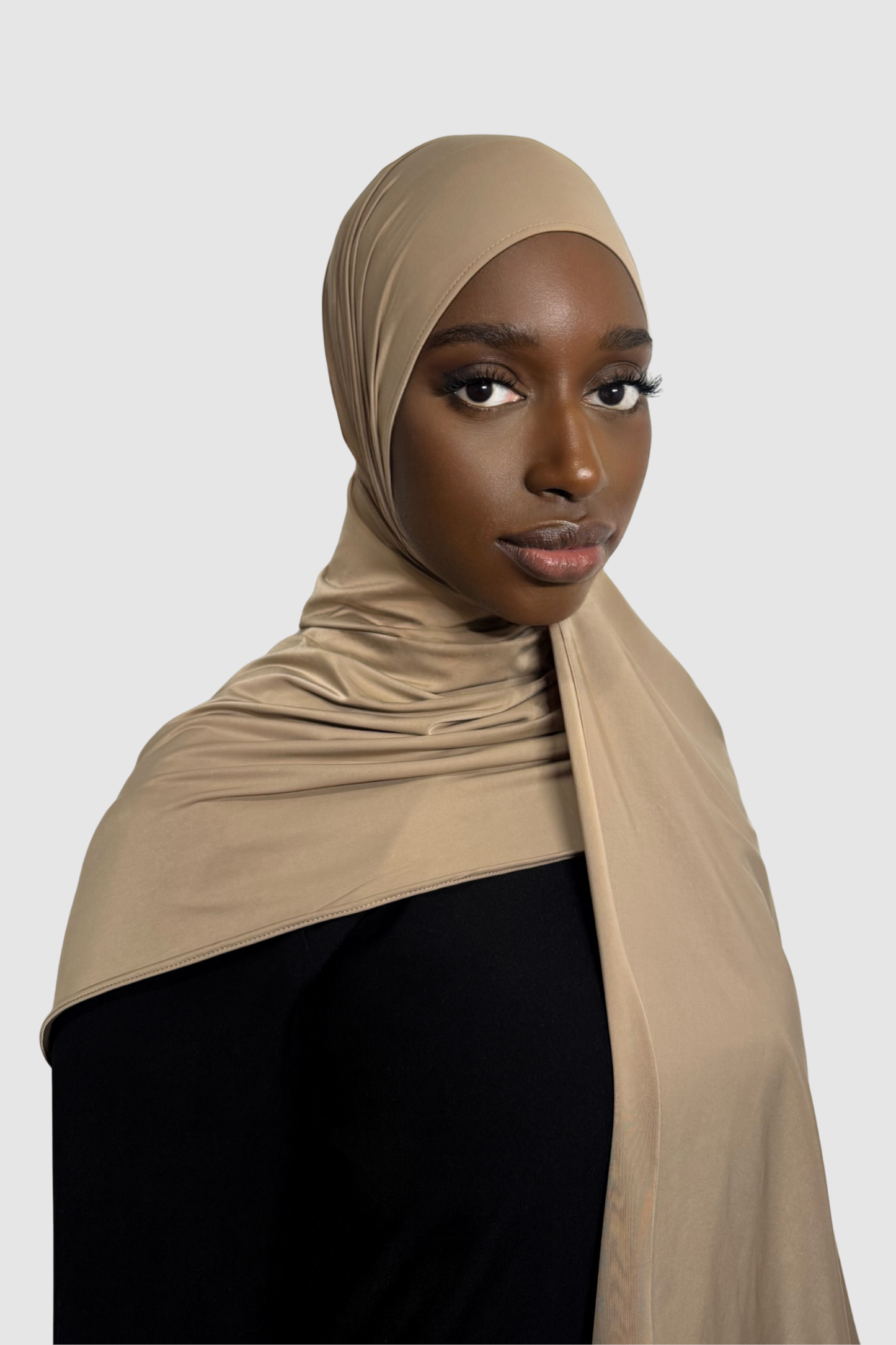 LIQUID JERSEY SCARF | HAZELNUT