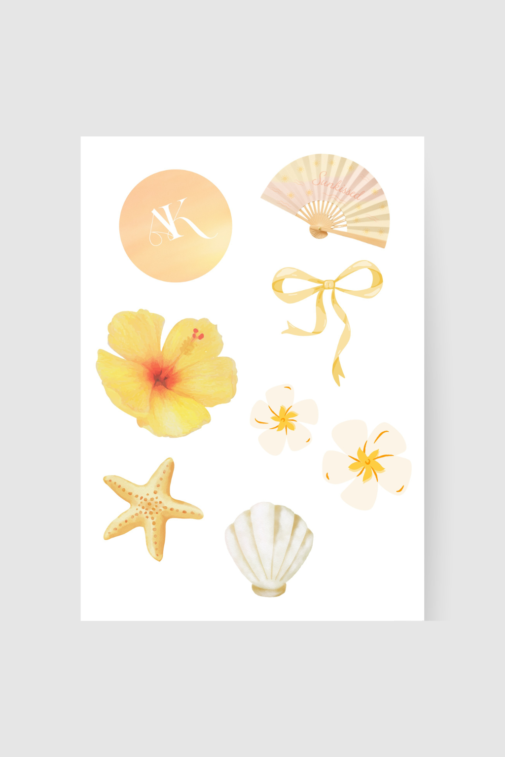 PLAQUETTE STICKERS SUNKISSED